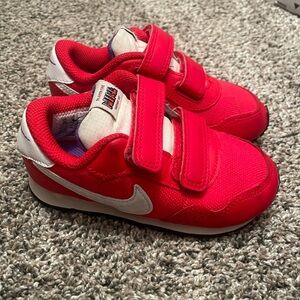 Red Velcro toddler Nikes 8c